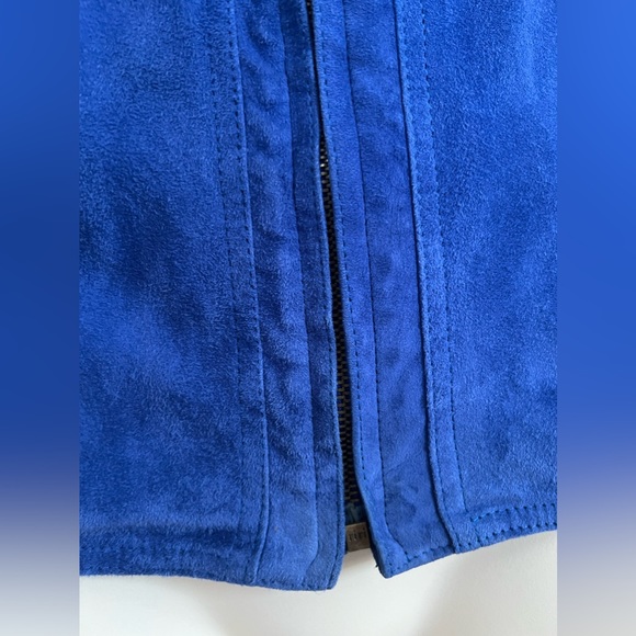 Vintage Gianni Versace 1990 Suede Leather Unisex Jacket With Beaded Fringe - Picture 9 of 17